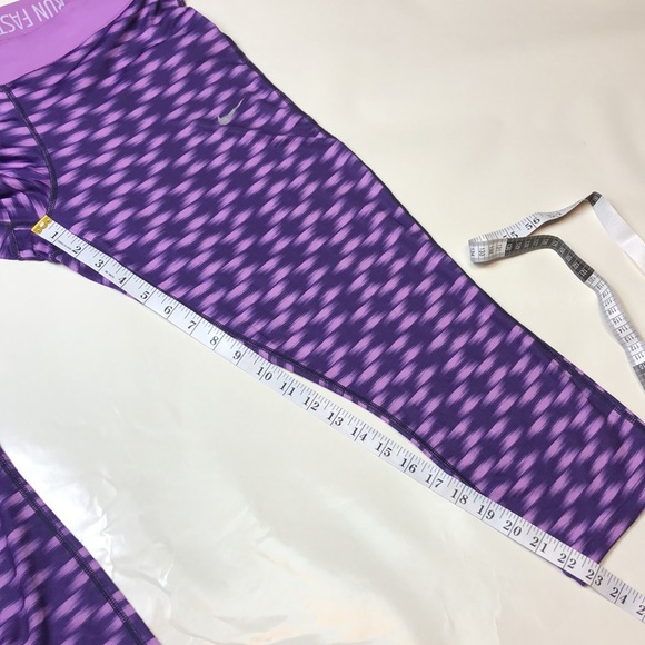 Nike Purple Dri Fit Run Fast Live Fearless Workout Leggings With Back Pocket - Picture 14 of 16
